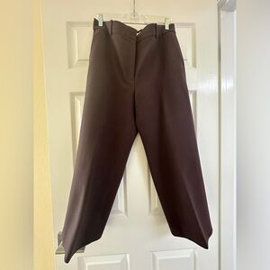 Babaton Agency Cropped Pants Mocha Brown Sz 10